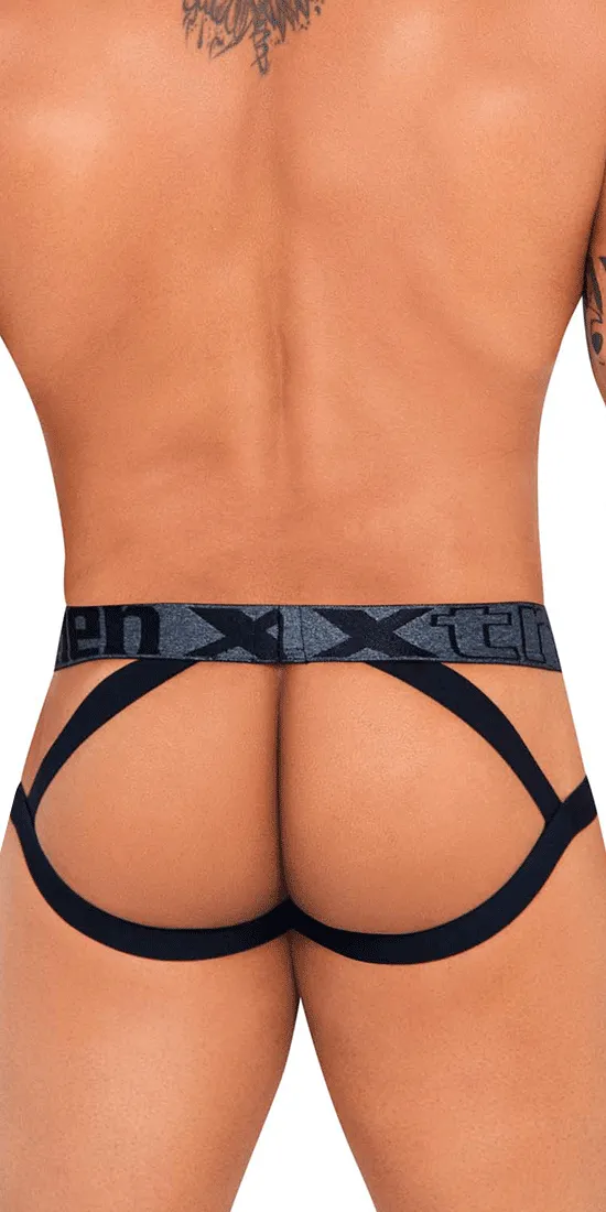 Xtremen 91128 Snake Print Jockstrap Black