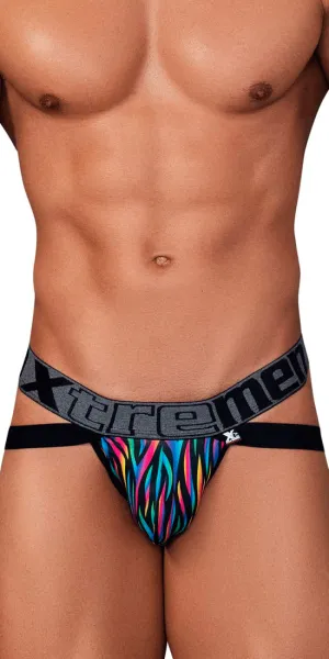 Xtremen 91148 Printed Microfiber Jockstrap Disco Zebra