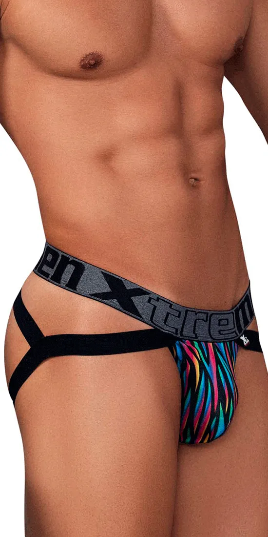 Xtremen 91148 Printed Microfiber Jockstrap Disco Zebra
