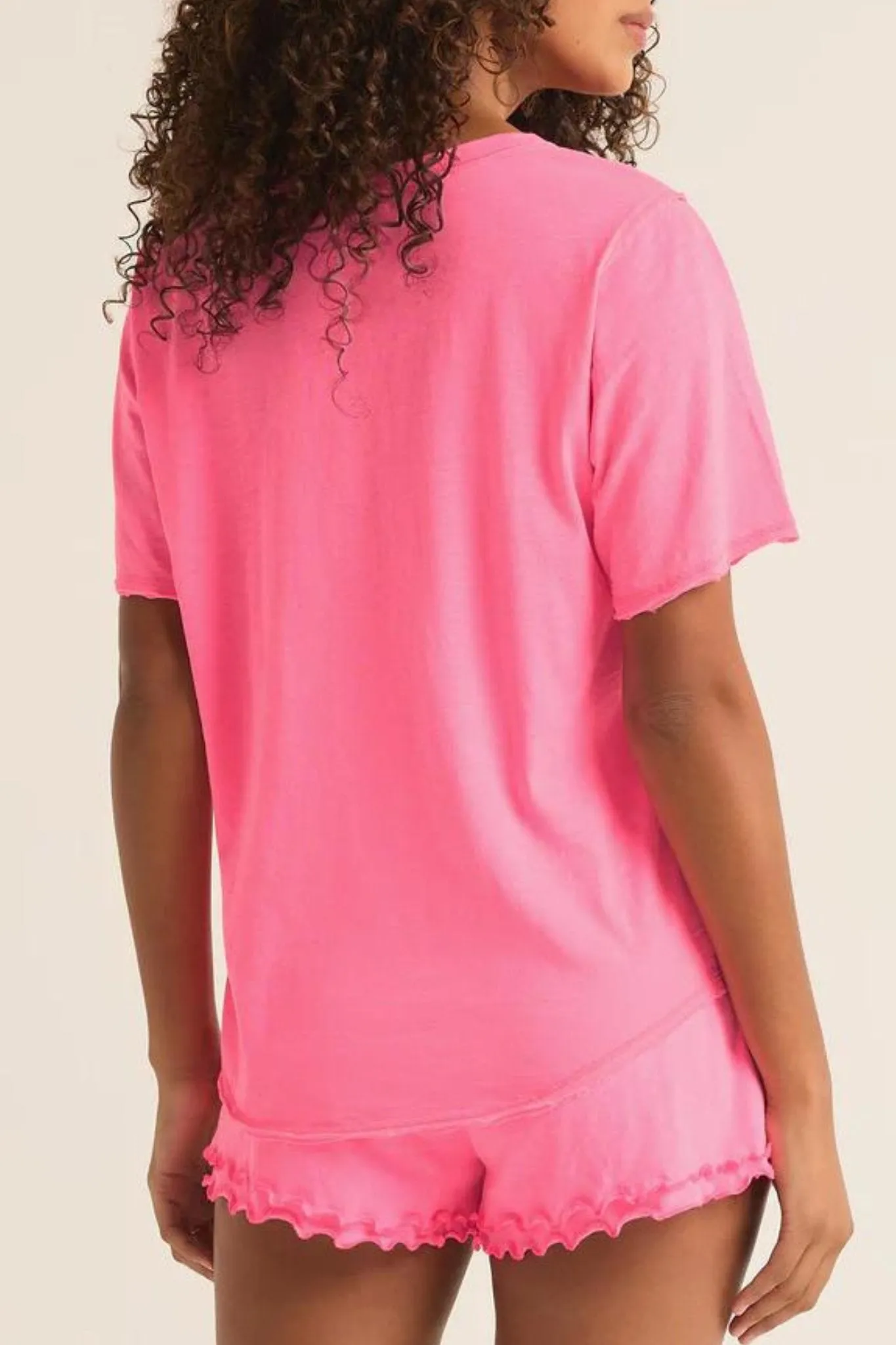 Z Supply: Monterey Slub Tee in Neon Pink