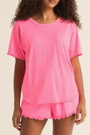 Z Supply: Monterey Slub Tee in Neon Pink
