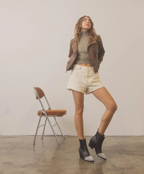 Zuri - Rhinestone Toed Booties